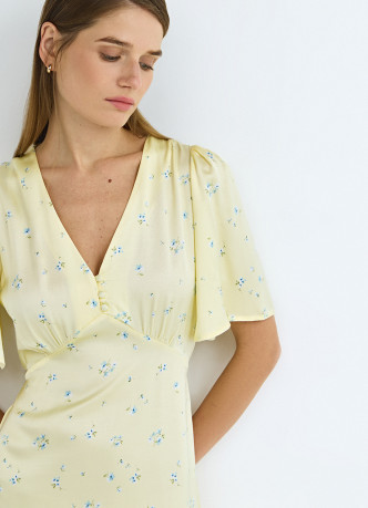 Платье миди с принтом