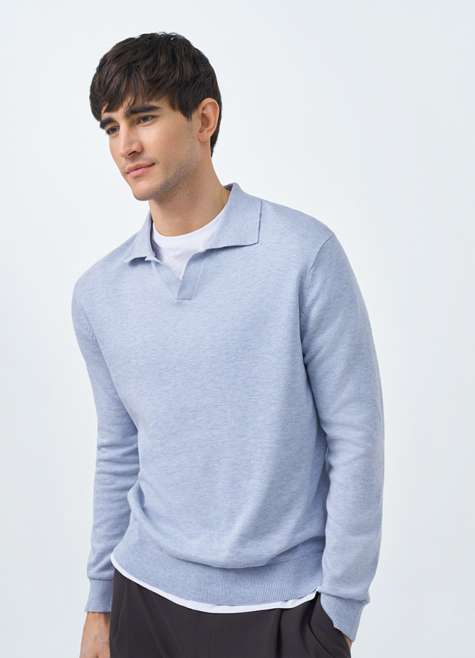 Поло с длинным рукавом