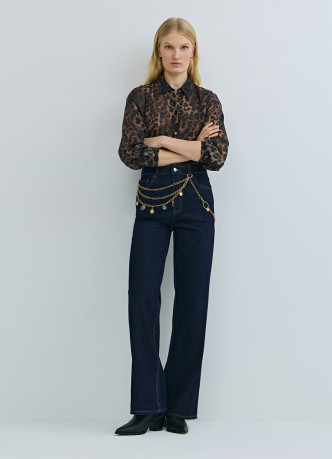 Широкие джинсы Wide leg с высокой посадкой