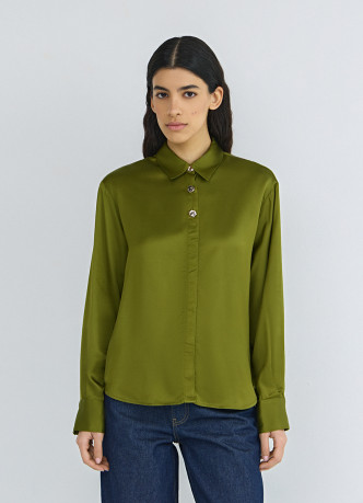 Сатиновая блузка из вискозы