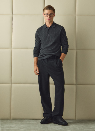 Джемпер поло из шерсти мериноса