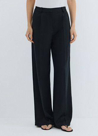 Прямые брюки со льном