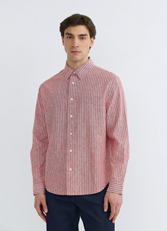 Рубашка изо льна с хлопком