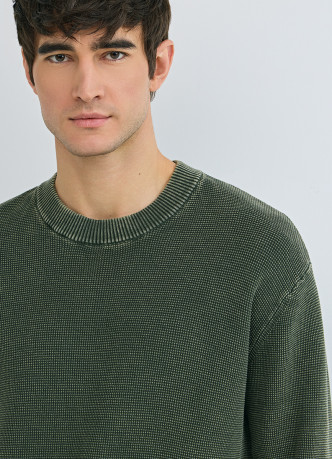 Текстурный джемпер с эффектом стирки