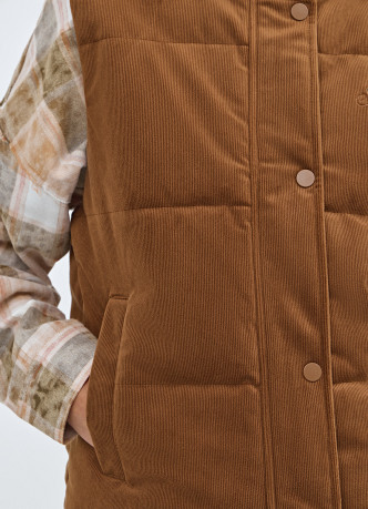 Утеплённый вельветовый жилет