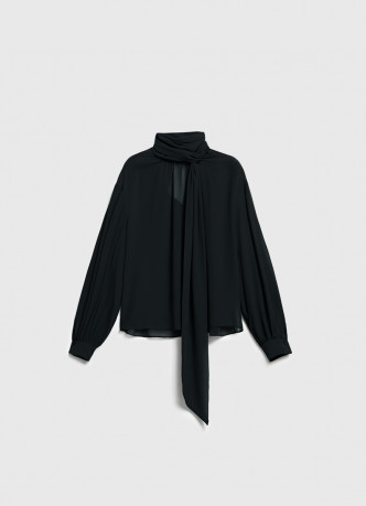 Блузка из шифона с шарфом
