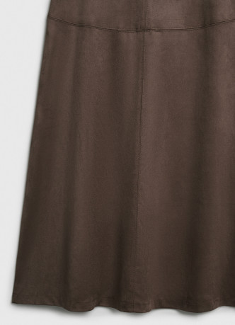 Юбка миди из искусственной замши