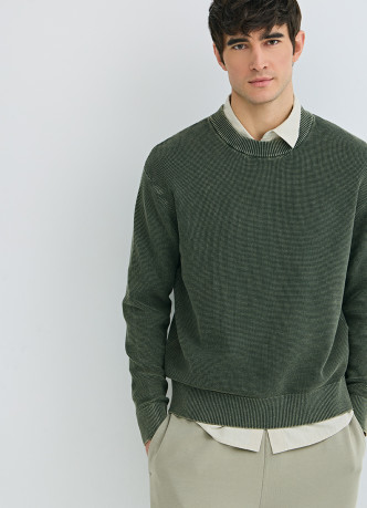 Текстурный джемпер с эффектом стирки