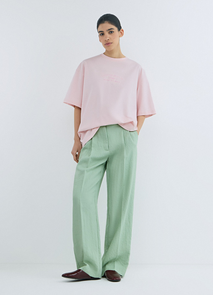 Футболка оверсайз с вышивкой