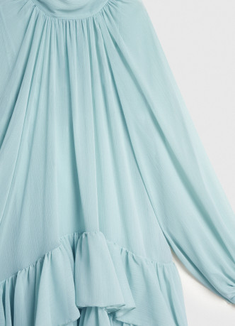 Платье мини с рюшами