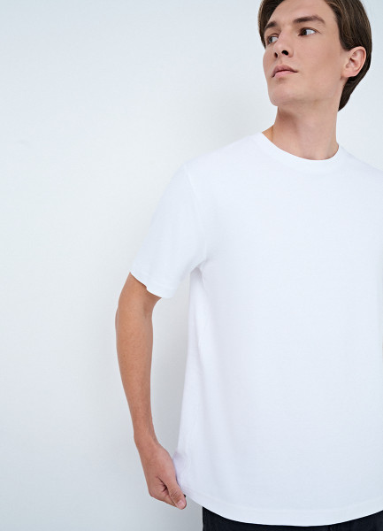 Базовая футболка из плотного хлопка, Белый
