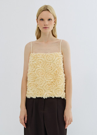 Фактурный топ на бретелях