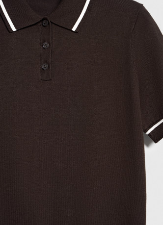 Базовый джемпер поло с коротким рукавом