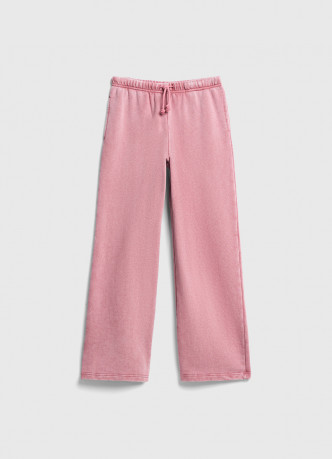 Трикотажные брюки с эффектом стирки для девочек