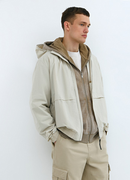 Ветровка с потайным капюшоном Бежевый 4999₽