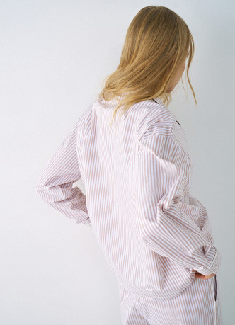 Пижамная рубашка в полоску