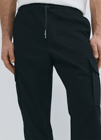 Джоггеры из твила с карго-карманами