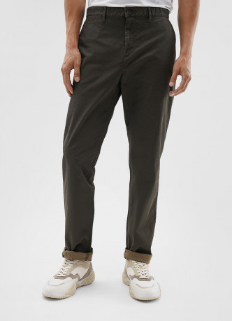 Брюки Chino из твила с микропринтом