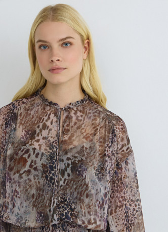 Шифоновое платье с принтом