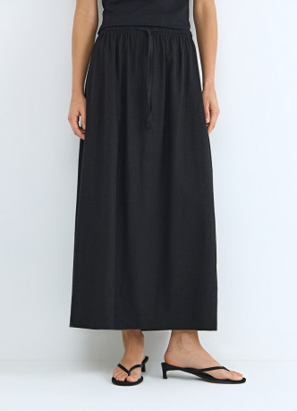 Юбка изо льна с поясом на кулиске