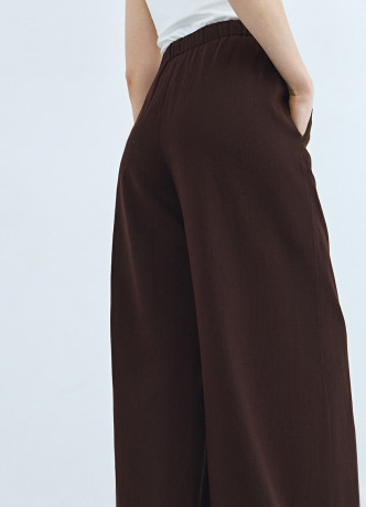 Широкие льняные брюки