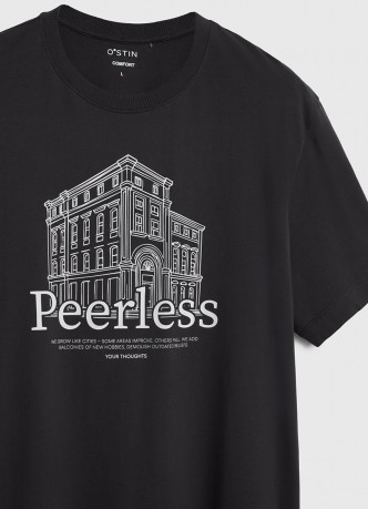 Футболка из хлопка с принтом