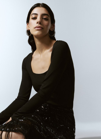 Боди с длинным рукавом