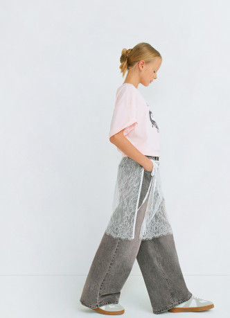 Джинсы Loose Wide с тинтом для девочек