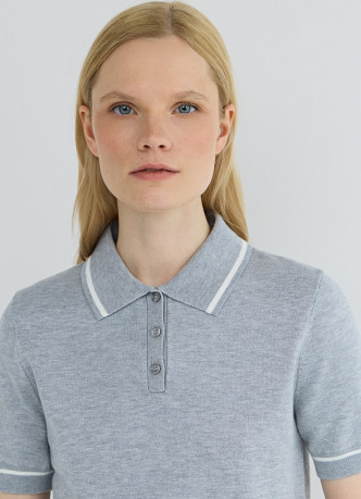 Базовый джемпер поло с коротким рукавом