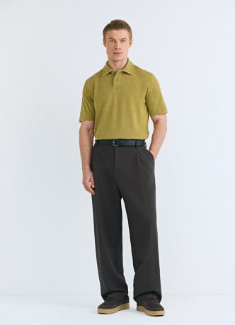 Поло из хлопка с эффектом стирки