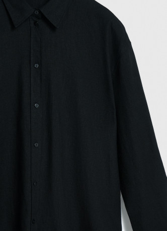 Рубашка с длинным рукавом из смесового льна