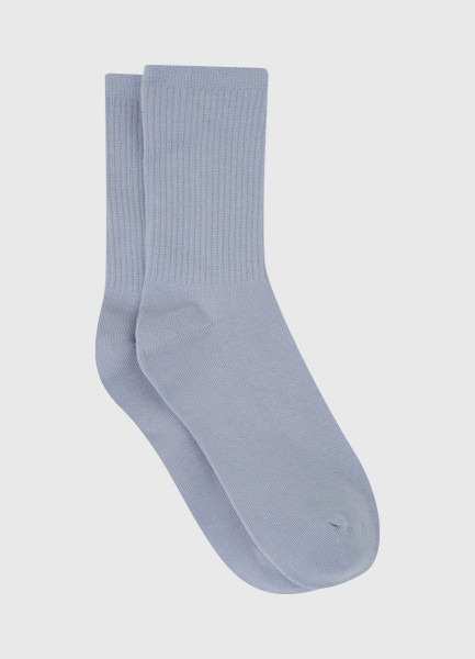 цена Базовые носки в рубчик, Голубой