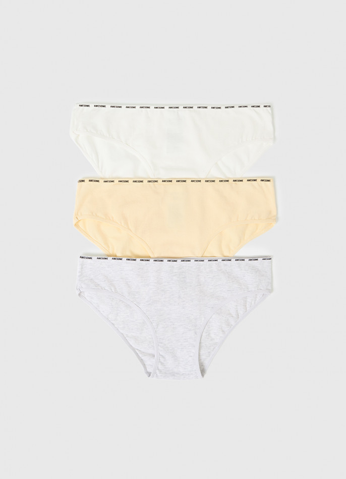 Трусы-слипы для девочек, 3 шт.