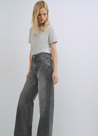 Широкие джинсы Wide leg с высокой посадкой