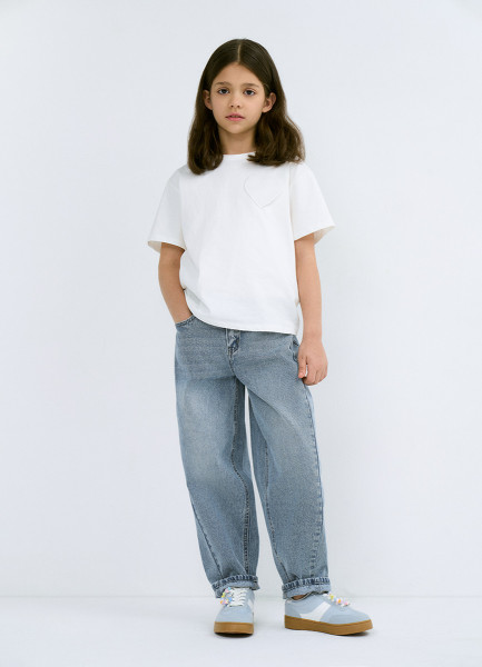 

Джинсы Barrel для девочек, Голубой