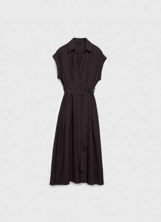 Приталенное платье-рубашка с принтом