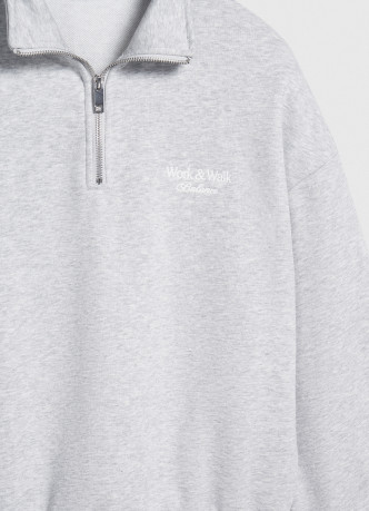 Толстовка с воротником-стойкой на молнии