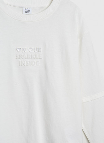 Лонгслив с вышивкой для девочек