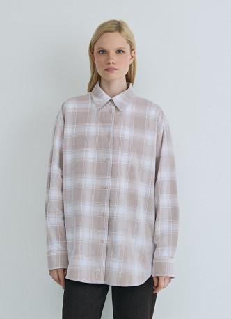 Вельветовая рубашка в клетку