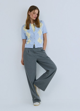 Кардиган с ромбами