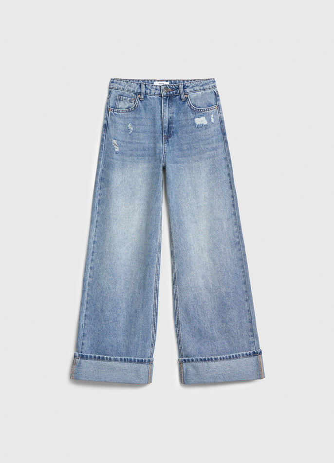 Широкие джинсы Wide leg для девочек