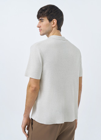 Вязаное поло с коротким рукавом