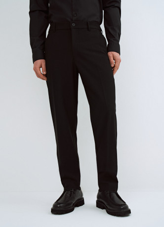 Прямые брюки с эластичным поясом