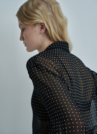 Блузка из шифона с принтом