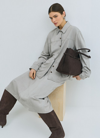 Рубашка из искусственной замши