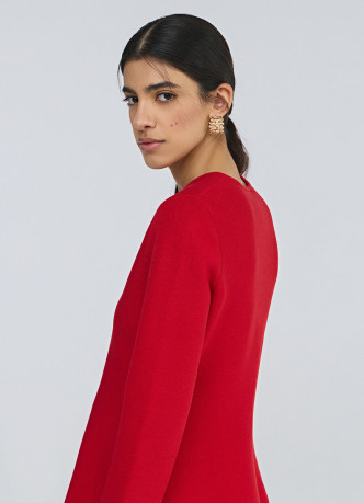 Кардиган с баской и золотыми пуговицами