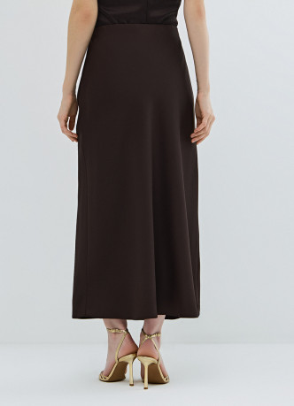 Сатиновая юбка А-силуэта