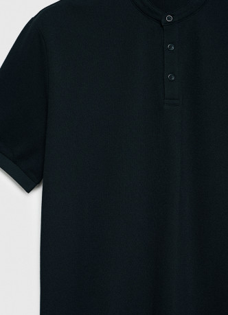 Поло с воротником-стойкой