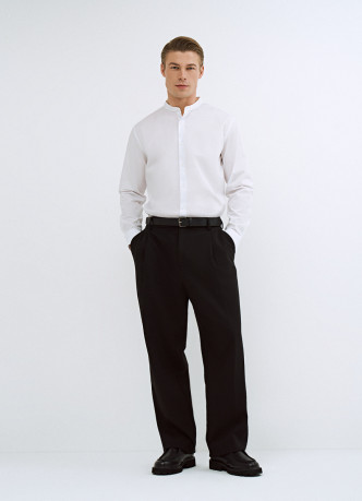 Рубашка c воротником мао