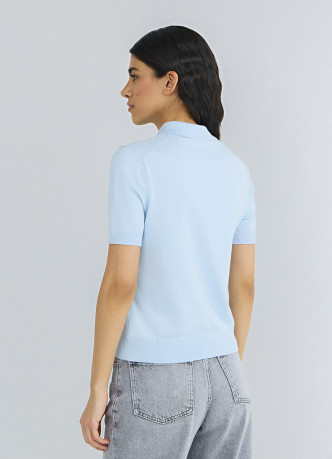 Базовый джемпер поло с коротким рукавом